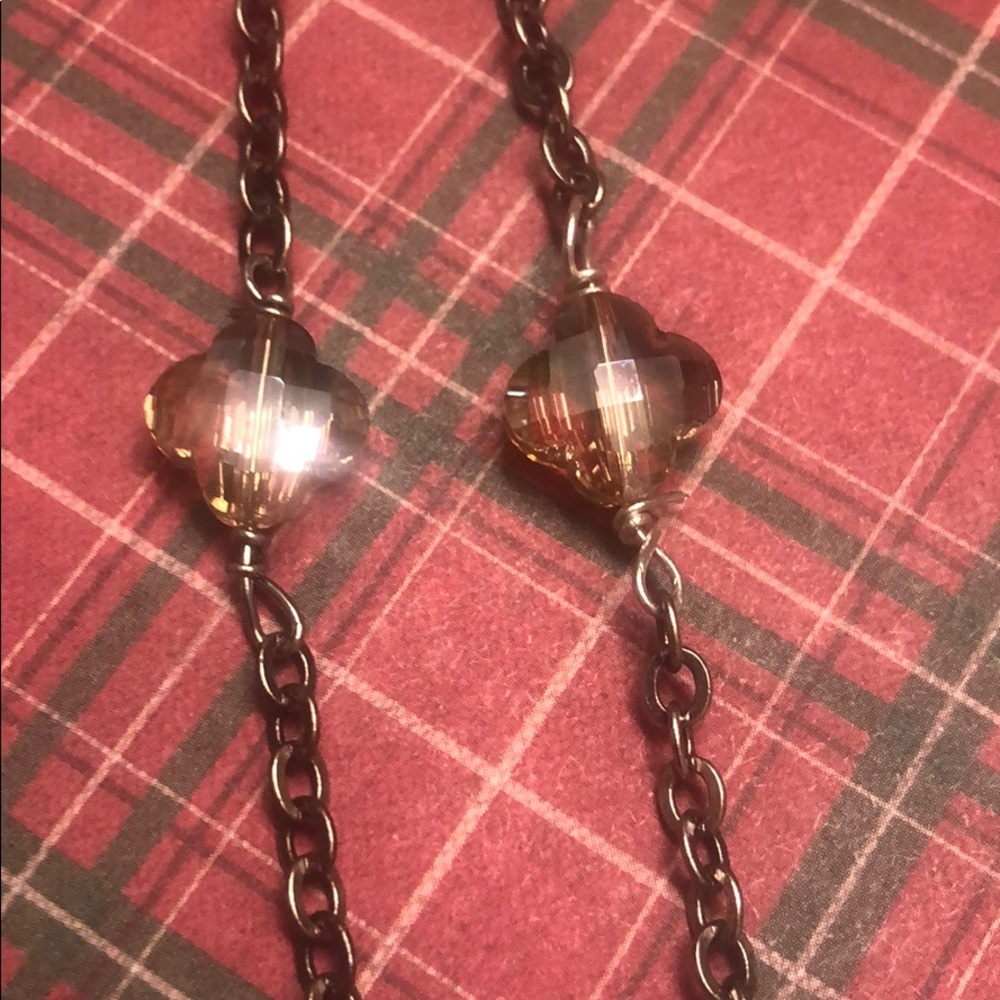 Wings Crystal Rhinestone Necklace - Picture 3 of 4